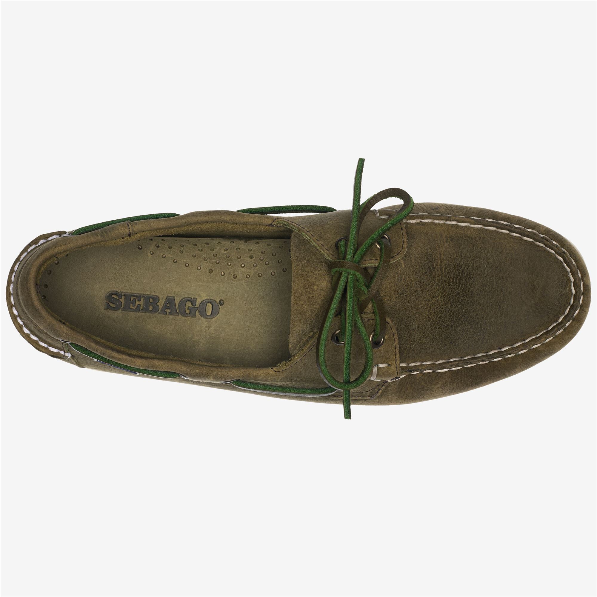 Military Green Men's Nautical Moccasin Boat Shoes | Sebago