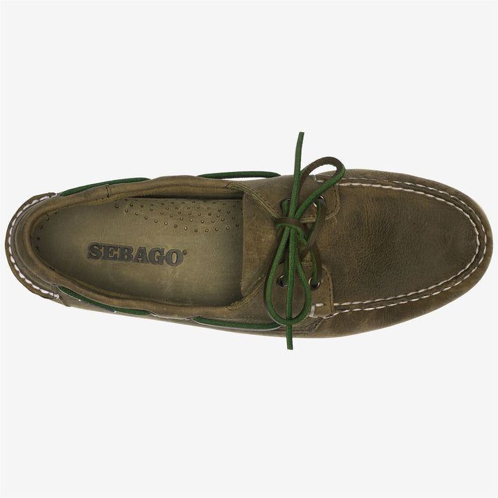 Military Green Men's Nautical Moccasin Boat Shoes 4