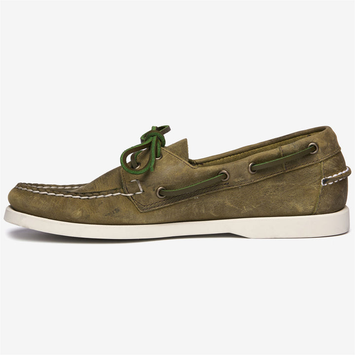 Military Green Men's Nautical Moccasin Boat Shoes 3