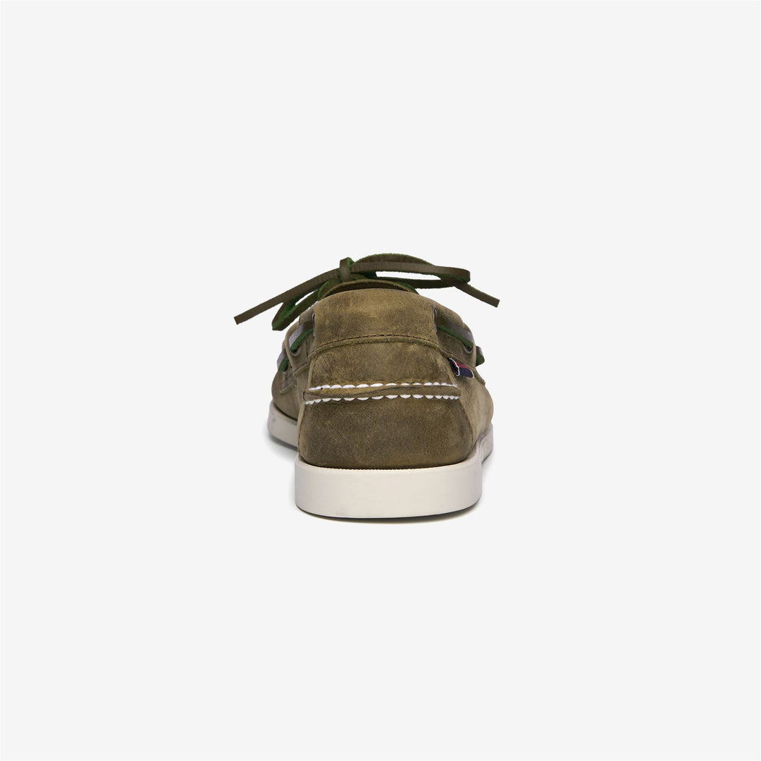 Military Green Men's Nautical Moccasin Boat Shoes main