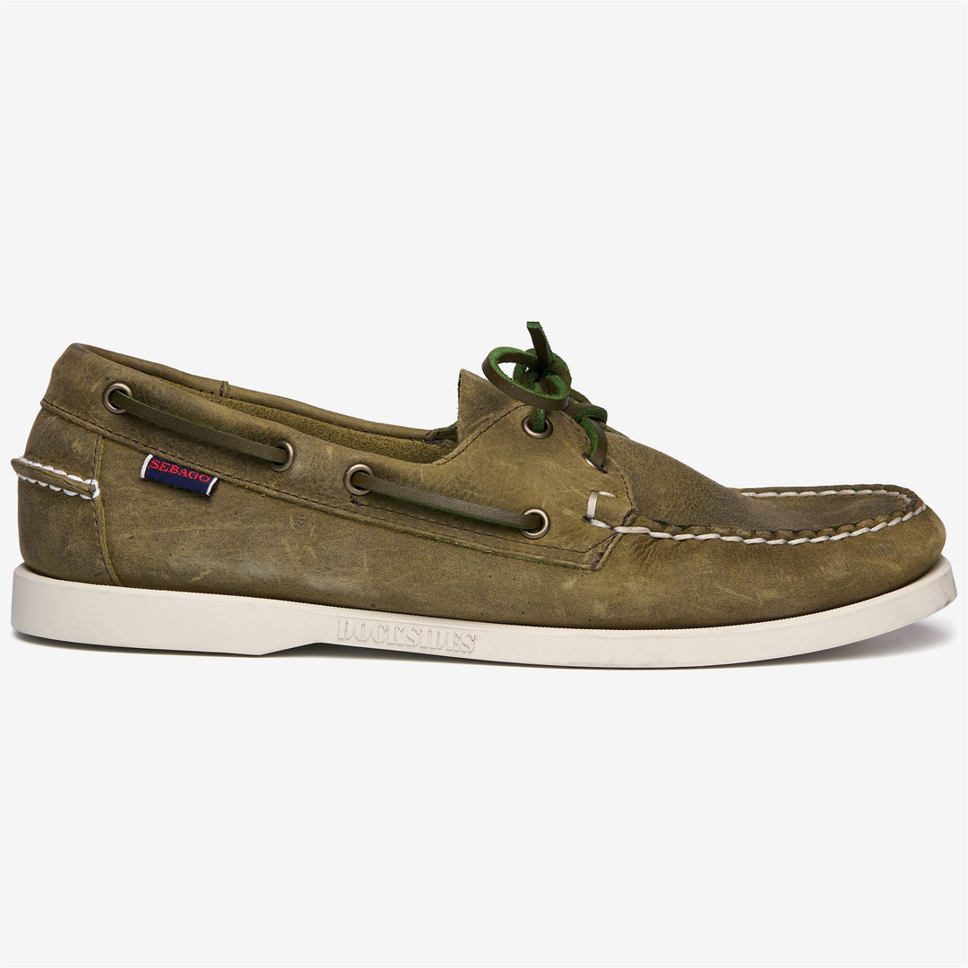 Military Green Men's Nautical Moccasin Boat Shoes 01