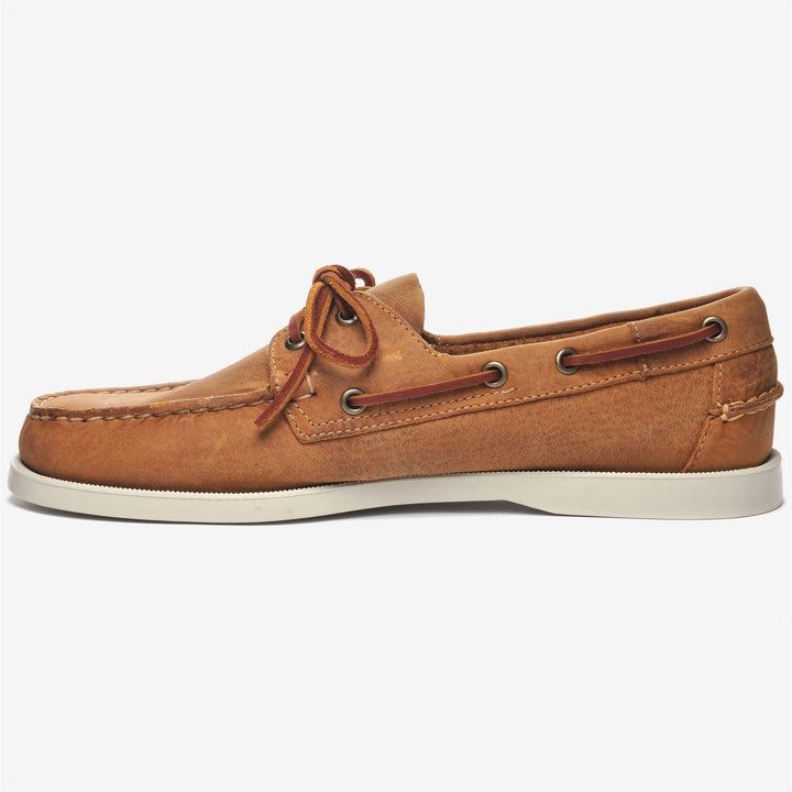 Brown Orange Men's Yachting Moccasin Boat Shoes 3