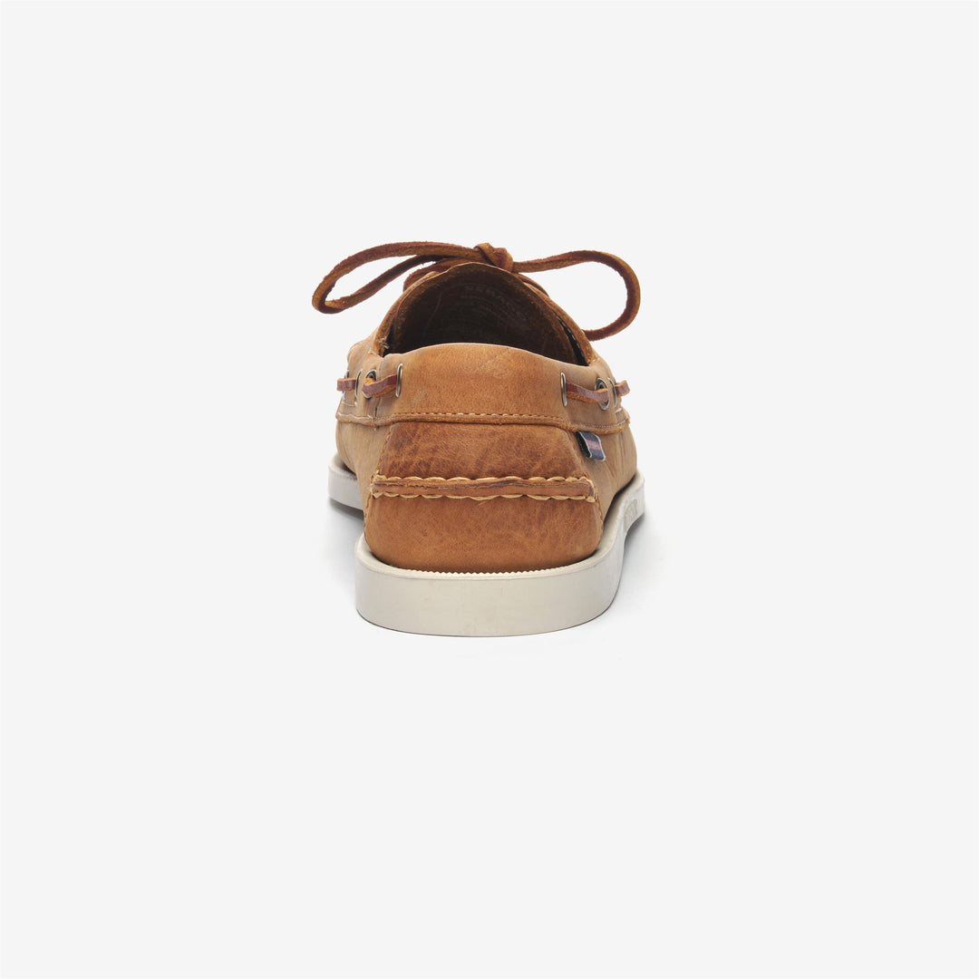 Brown Orange Men's Yachting Moccasin Boat Shoes main