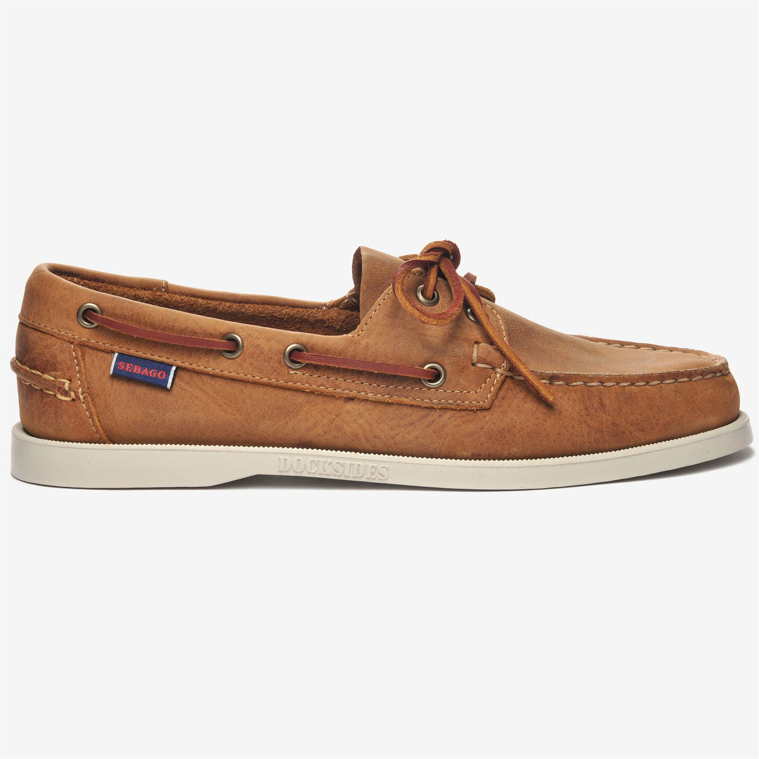 Chaussures bateau mocassins marron orange pour homme 01