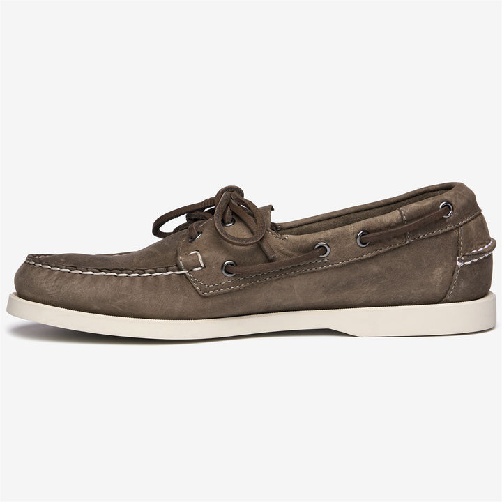 Dark Grey Men's Yachting Moccasin Boat Shoes with Leather Upper 3