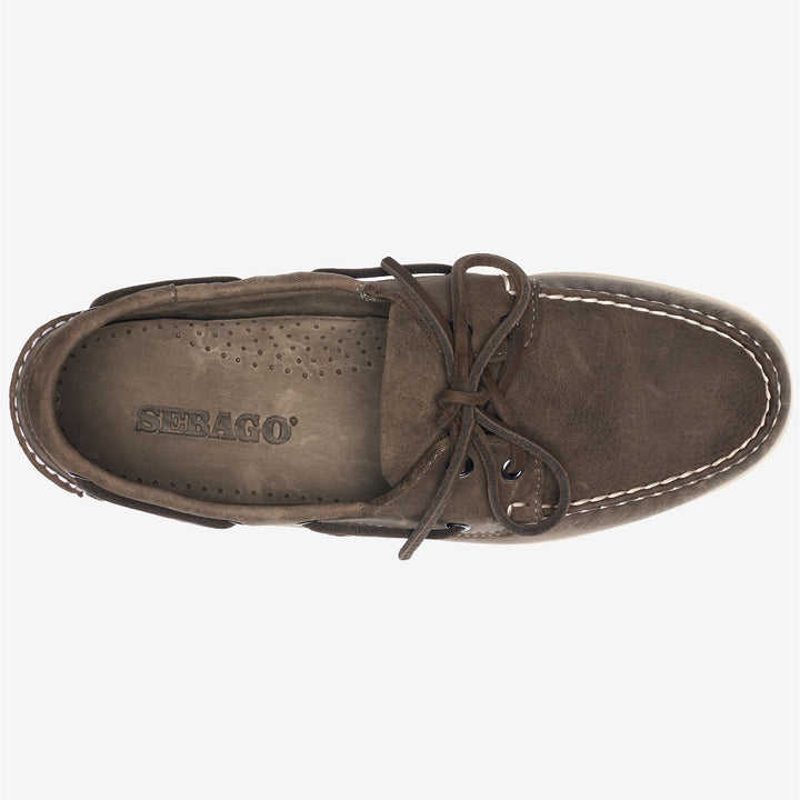 Mocassini da Barca Uomo Grigio Scuro con Tomaia in Pelle 4