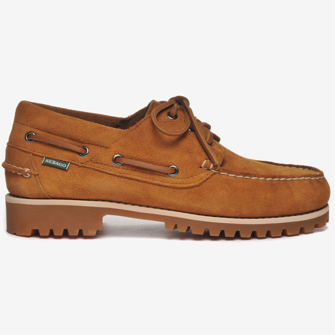 Brown Orange Men's Suede Moccasin Footwear for Leisure 01
