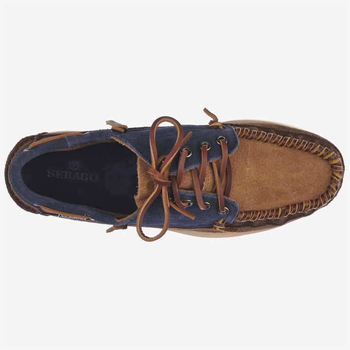 Navy brown Men's Handcrafted Outdoor Moccasin Footwear 4