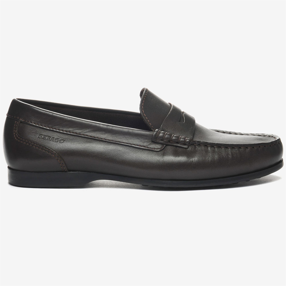 Dark Brown Men's Leather Driving Moccasins with Anti-Slip Sole 01