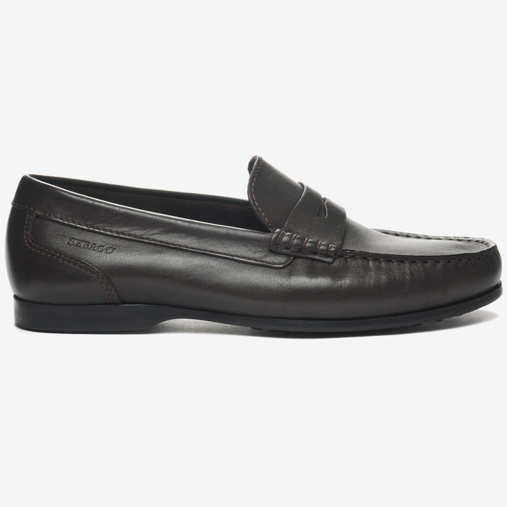 Dark Brown Men's Leather Driving Moccasins with Anti-Slip Sole 1