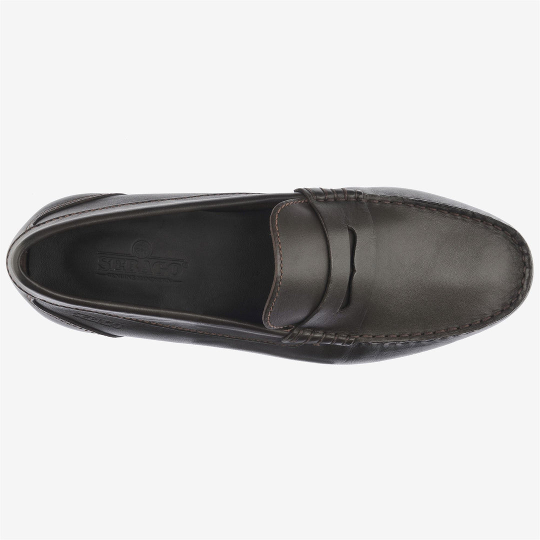 Dark Brown Men's Leather Driving Moccasins with Anti-Slip Sole main