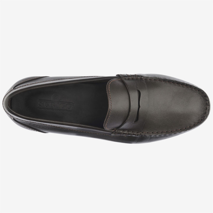 Dark Brown Men's Leather Driving Moccasins with Anti-Slip Sole 4