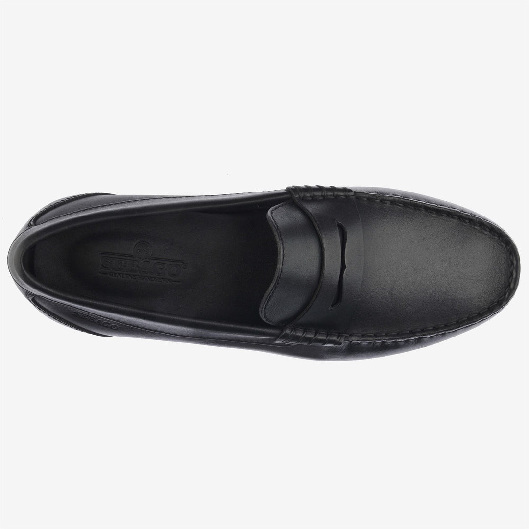 Mocasines de conducción negros de piel para hombre con suela antideslizante main