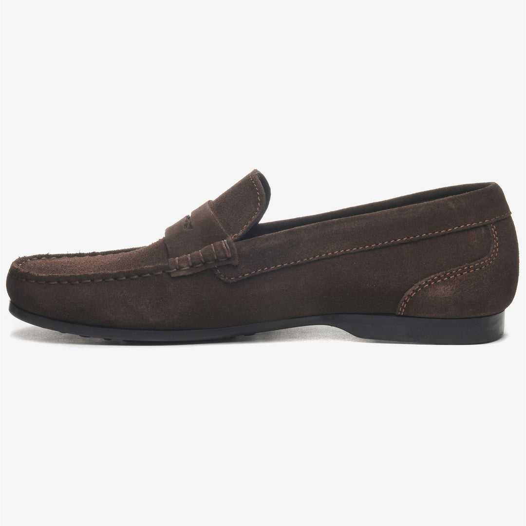 Brown Men's Suede Driving Moccasins with Anti-Slip Sole main