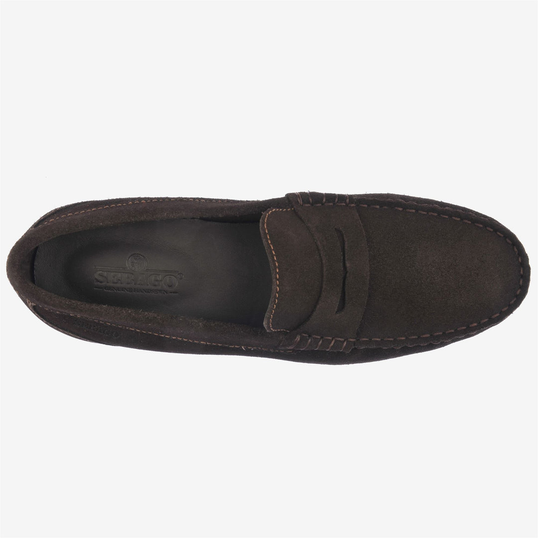 Mocassini da Guida in Suede Marrone Scuro Uomo con Suola Antiscivolo main