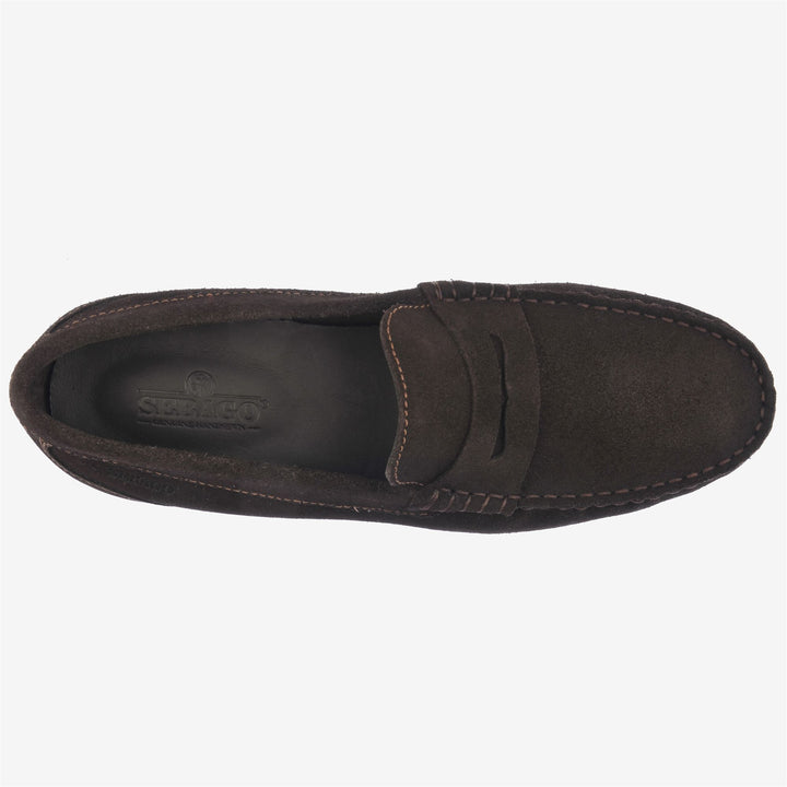 Mocassini da Guida in Suede Marrone Scuro Uomo con Suola Antiscivolo 4