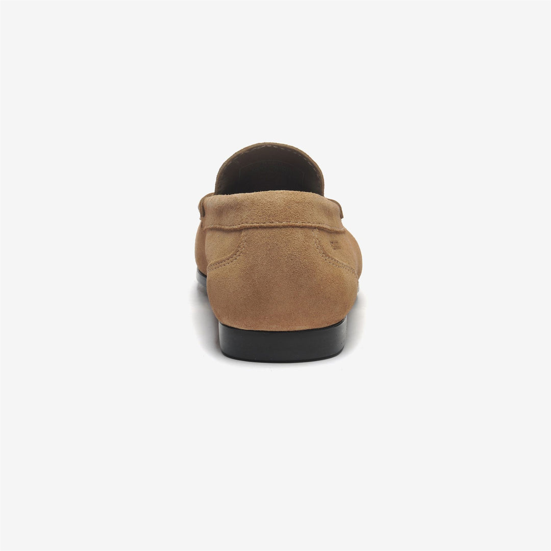 Beige-gelbe Herren-Mokassins aus Wildleder main