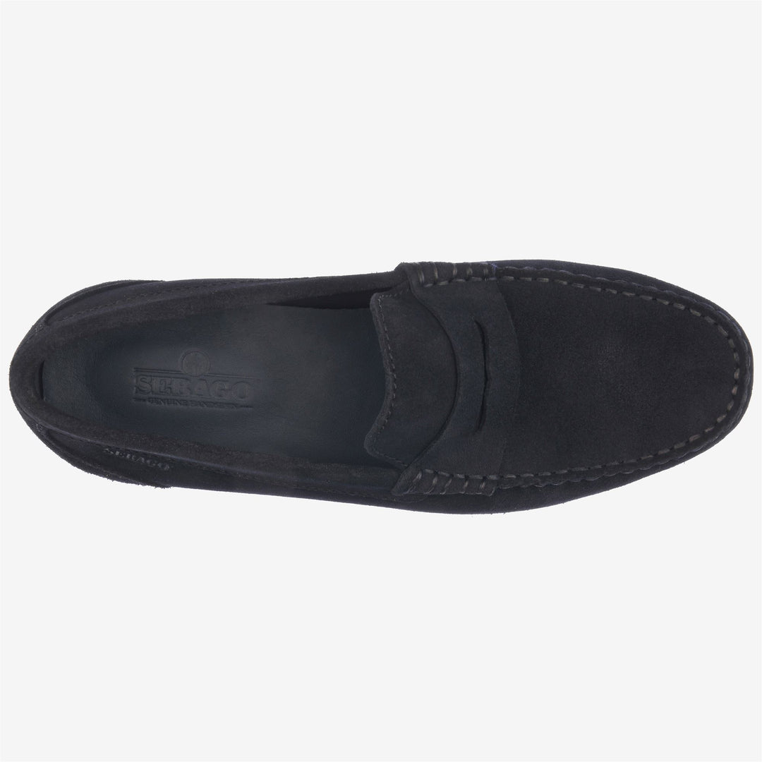 Navy Blue Men's Suede Driving Moccasins with Anti-Slip Sole main