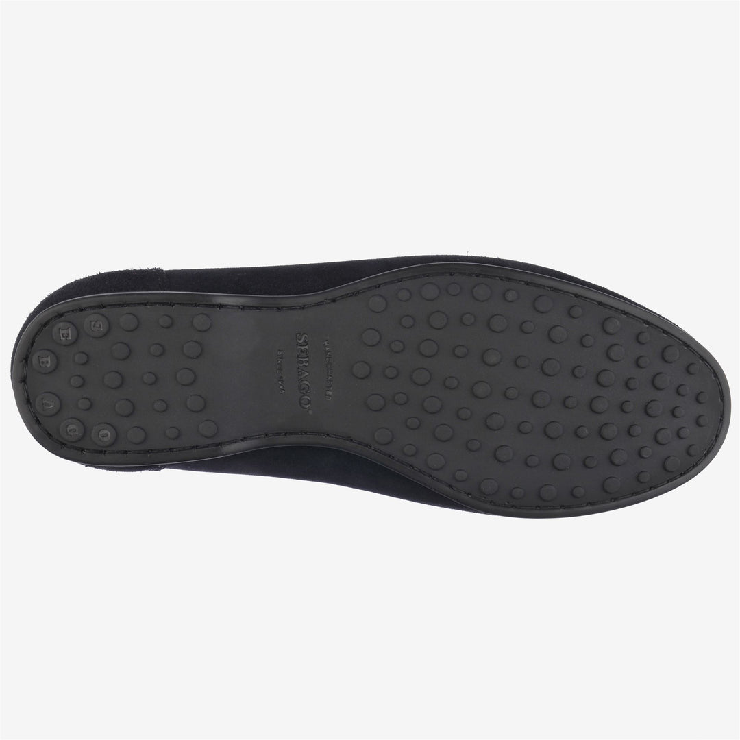 Mocassins de conduite en daim bleu marine pour homme avec semelle antidérapante main