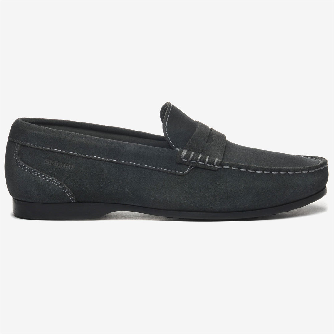Dark Grey Men's Suede Driving Moccasins with Anti-Slip Sole 01