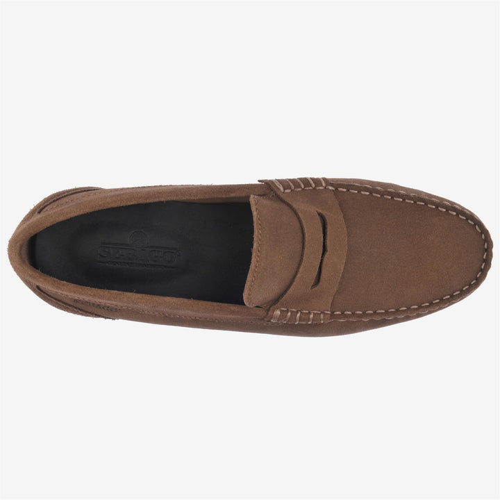 Mocassini da Guida in Suede Uomo Marrone Mandorla 4