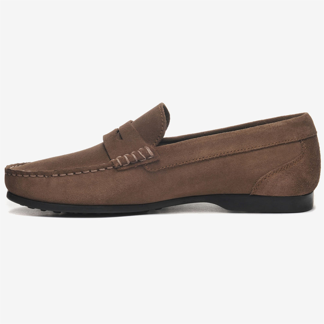 Mocassini da Guida in Suede Uomo Marrone Mandorla main