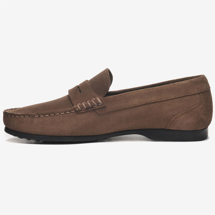 Mocassini da Guida in Suede Uomo Marrone Mandorla 3