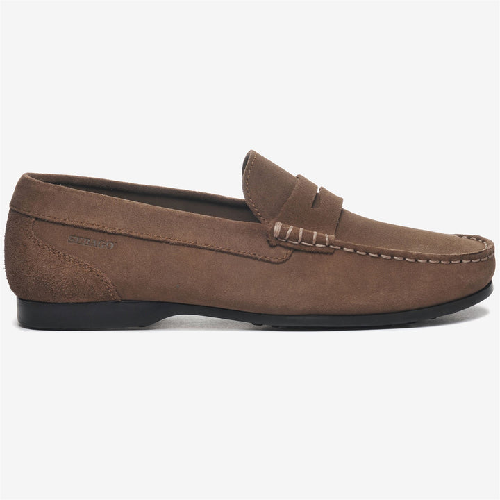 Mocassini da Guida in Suede Uomo Marrone Mandorla 1