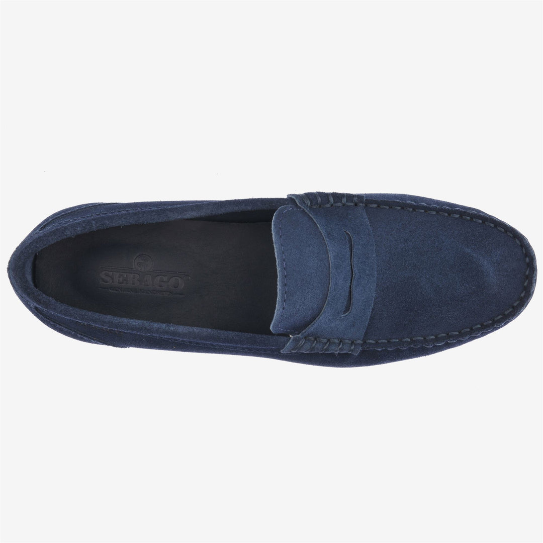 Mocasines de conducción de ante azul claro para hombre main