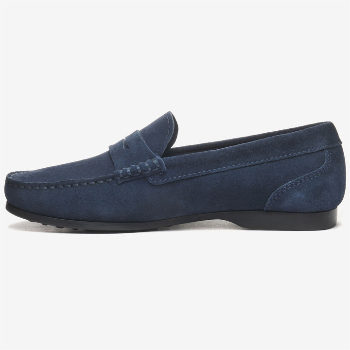 Mocasines de conducción de ante azul claro para hombre 3