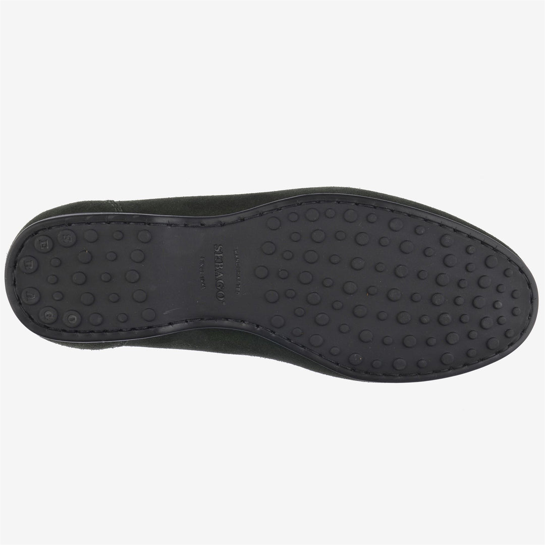 Dark Green Men's Suede Driving Moccasins with Anti-Slip Sole main