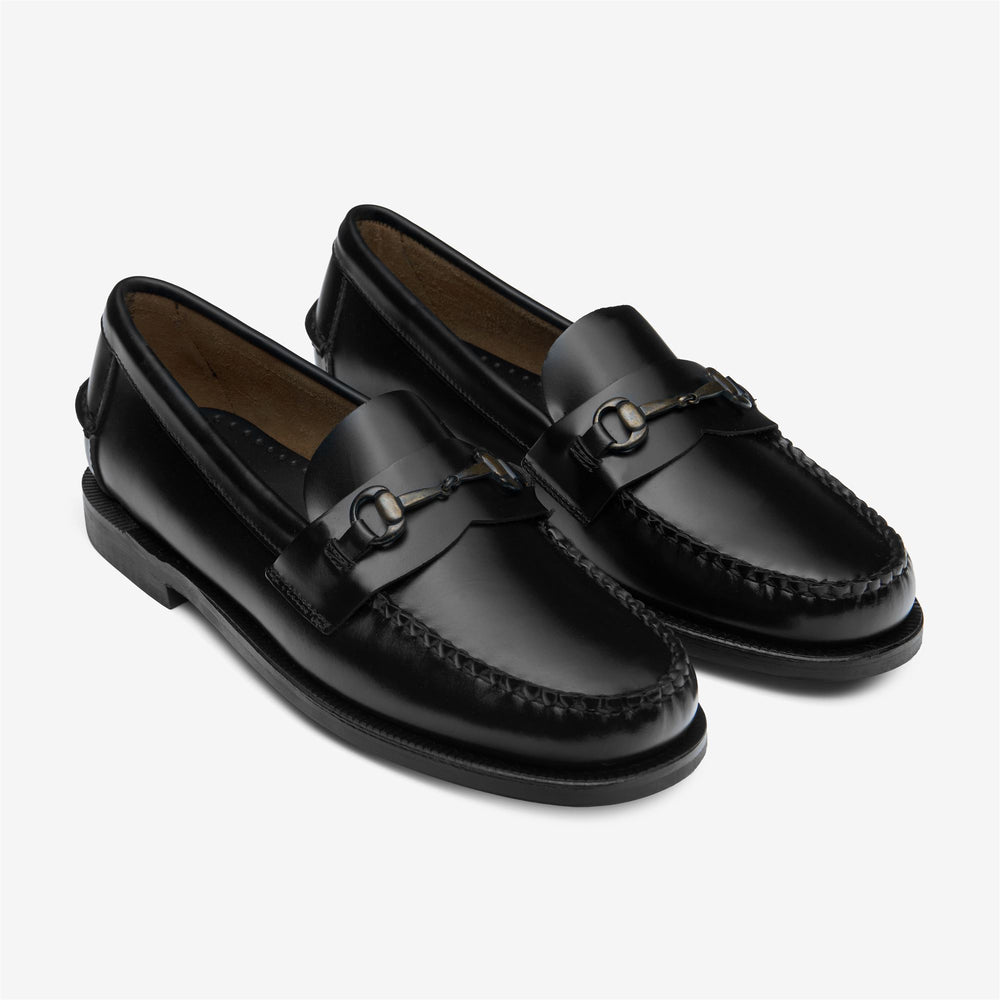 Black Women's Leather Moccasin Business Loafers 02