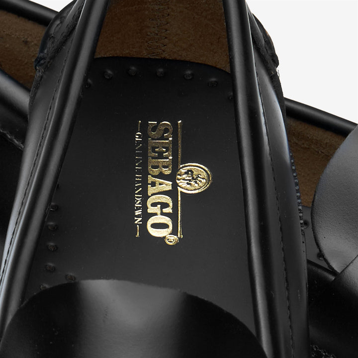 Schwarze Damen Leder Mokassin Business Loafer 5