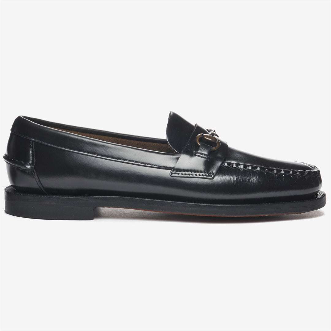 Mocasines de negocios negros de cuero para mujer 01