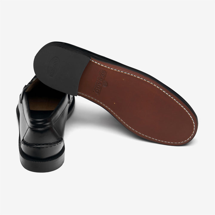 Schwarze Damen Leder Mokassin Business Loafer 4