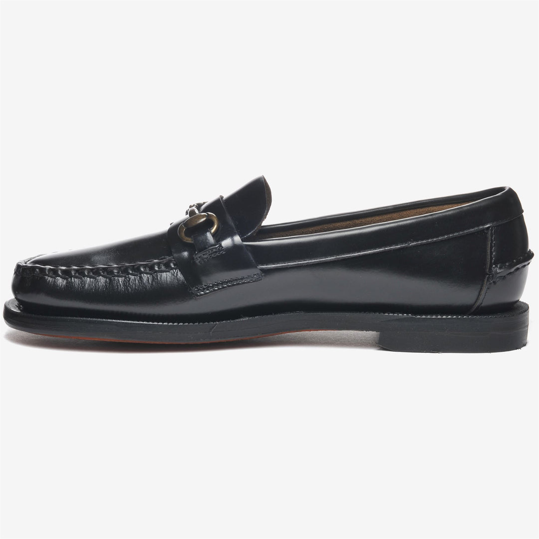 Mocasines de negocios negros de cuero para mujer main