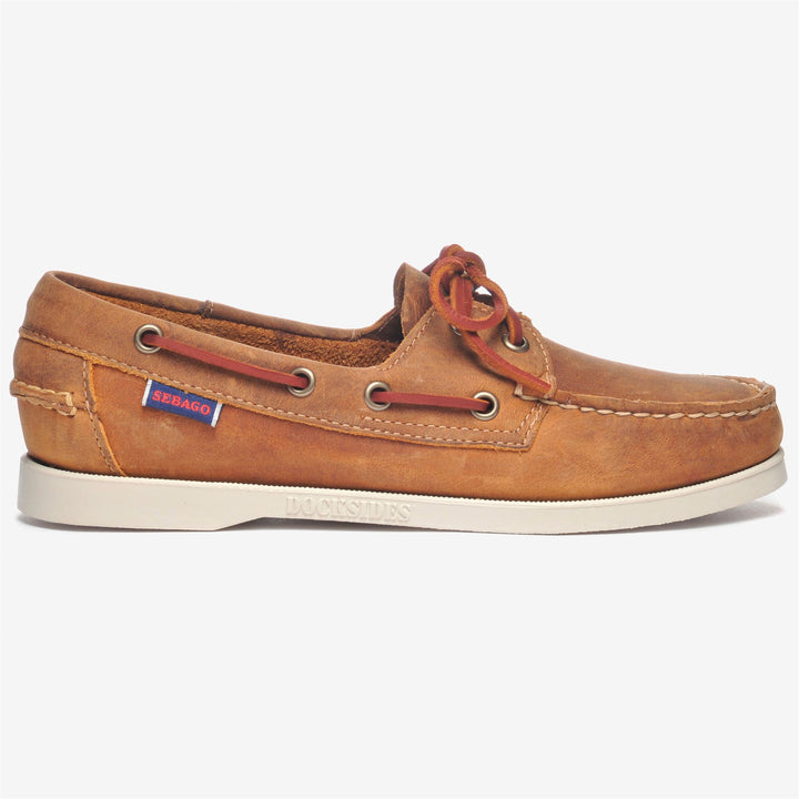 Tan orange Women's Nautical Moccasin Boat Shoes 1