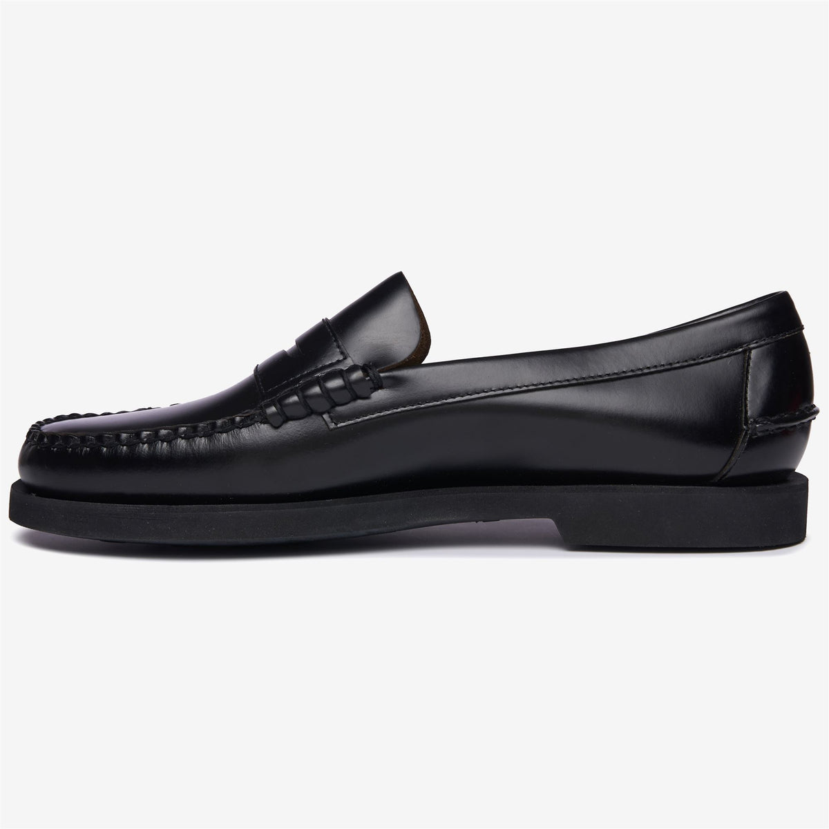Black Men's Leather Slip-On Loafer
