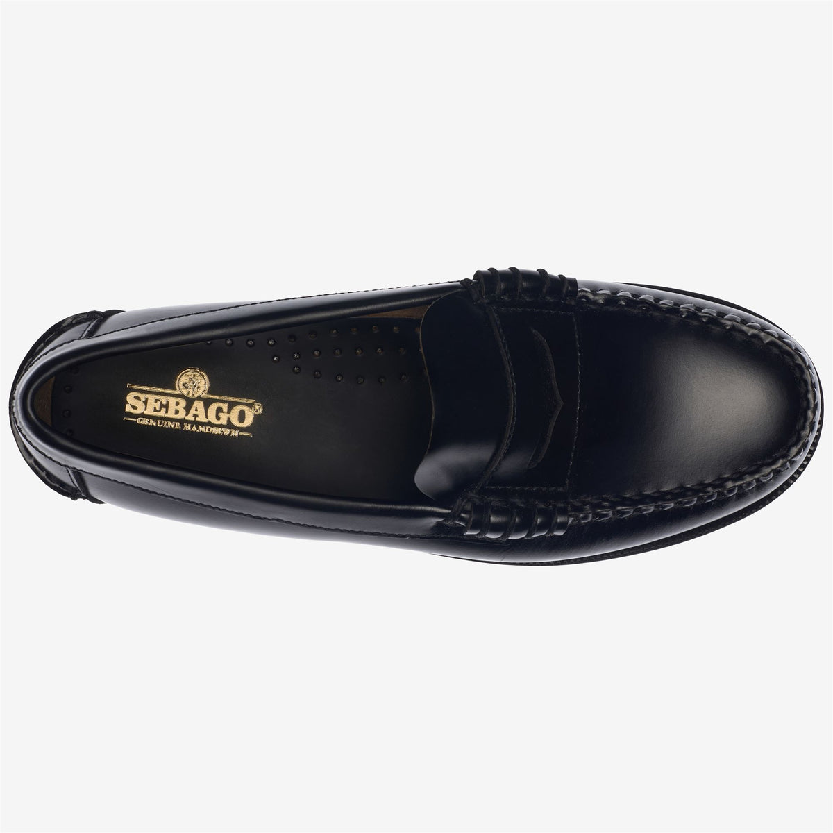 Black Men's Leather Slip-On Loafer