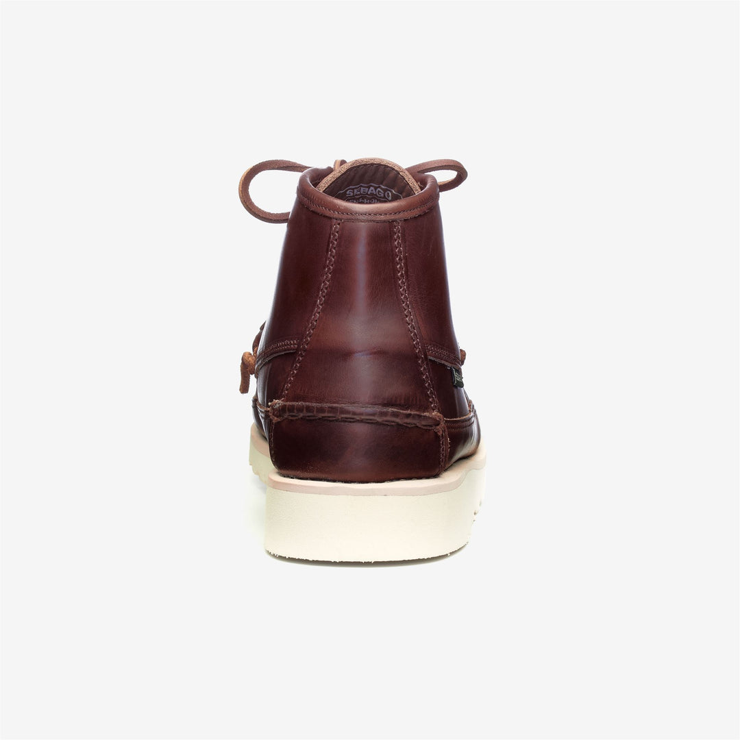 Cinnamon Brown Men's Handcrafted Mid Cut Moccasin Boots main