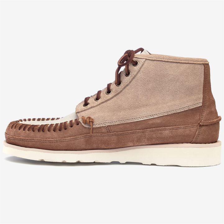 Bottes mocassins d'extérieur mi-hautes fabriquées à la main pour homme, couleur jaune camel 3