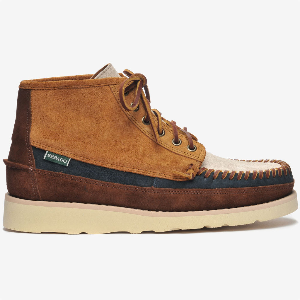 Moc Man Cayuga Mid Mid Cut TAN-PAPYRUS-NAVY-DKBROWN