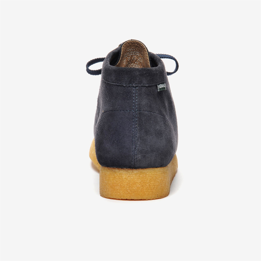 Mocasines de cuero azul marino de corte medio para hombre para el tiempo libre main