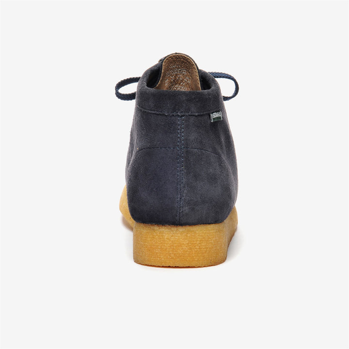 Mocasines de cuero azul marino de corte medio para hombre para el tiempo libre 5