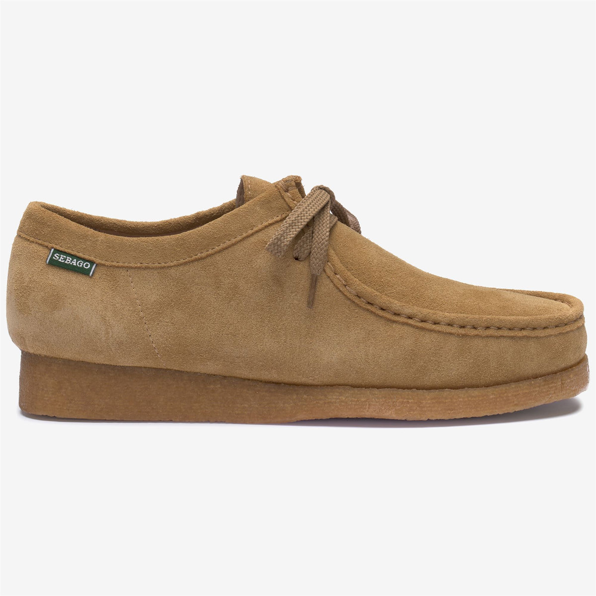 Beige Men's Suede Lace-Up Moccasin
