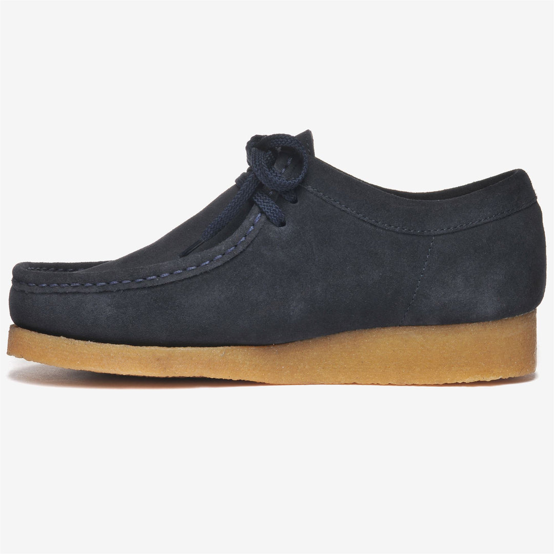 Mocassins décontractés en cuir bleu marine pour homme main