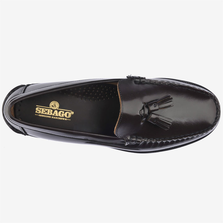 Mocasines clásicos de cuero marrón oscuro para hombre 4
