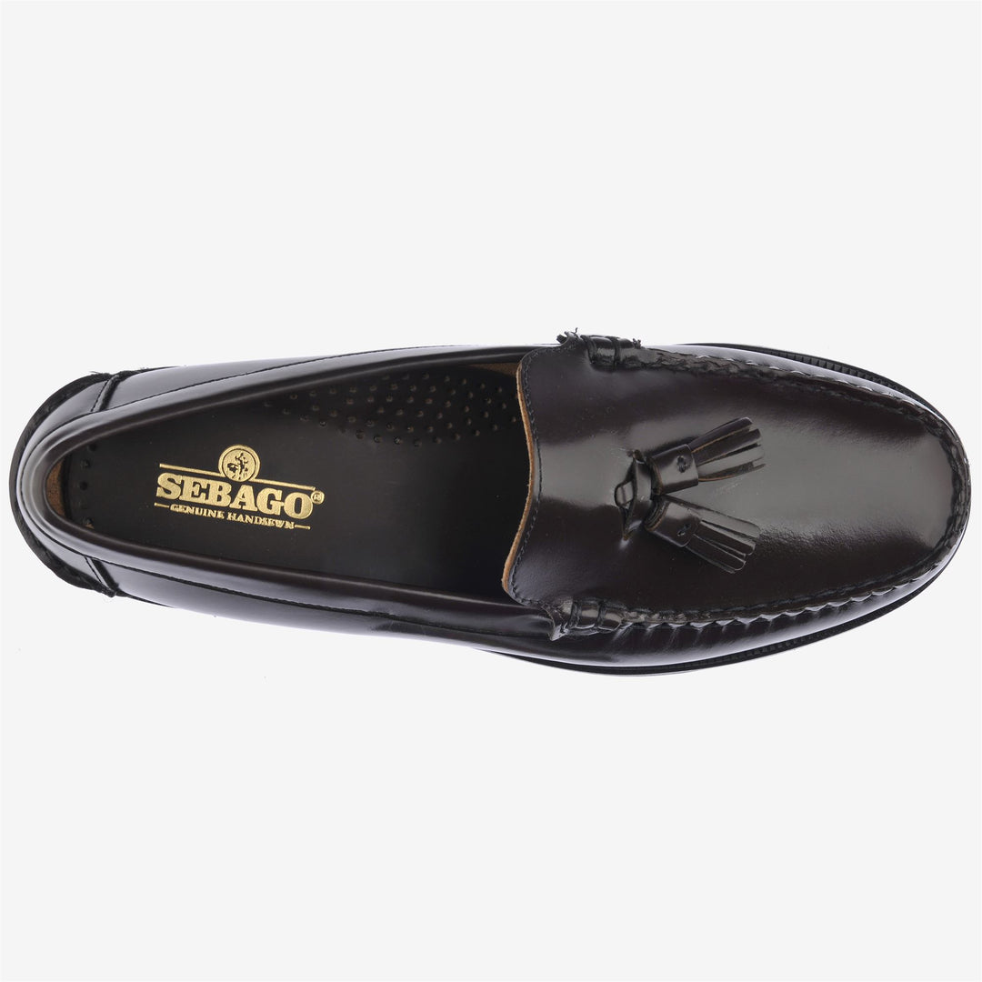 Mocasines clásicos de cuero marrón oscuro para hombre main