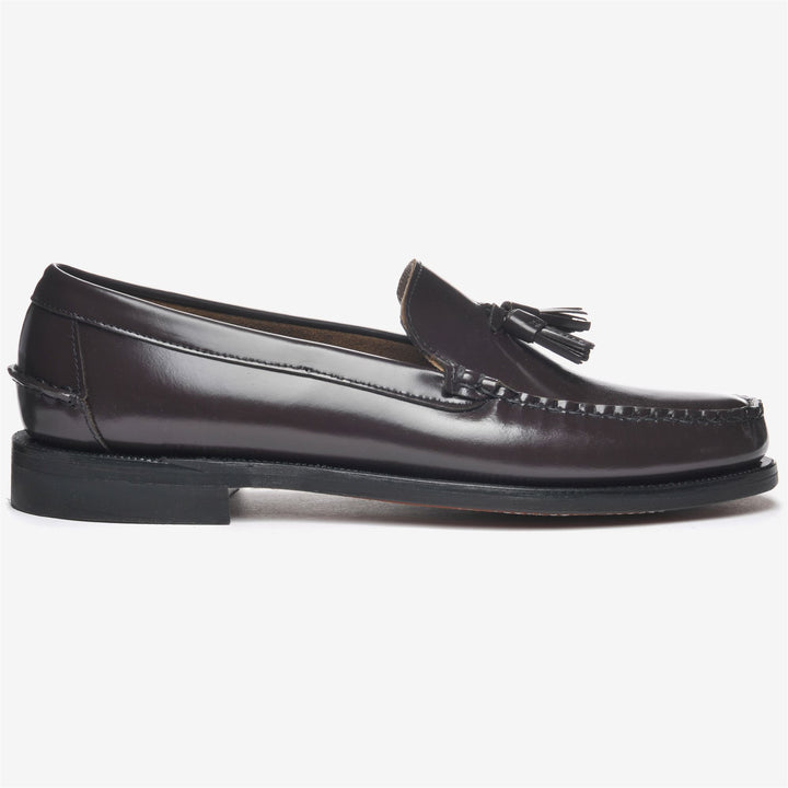 Mocasines clásicos de cuero marrón oscuro para hombre 1
