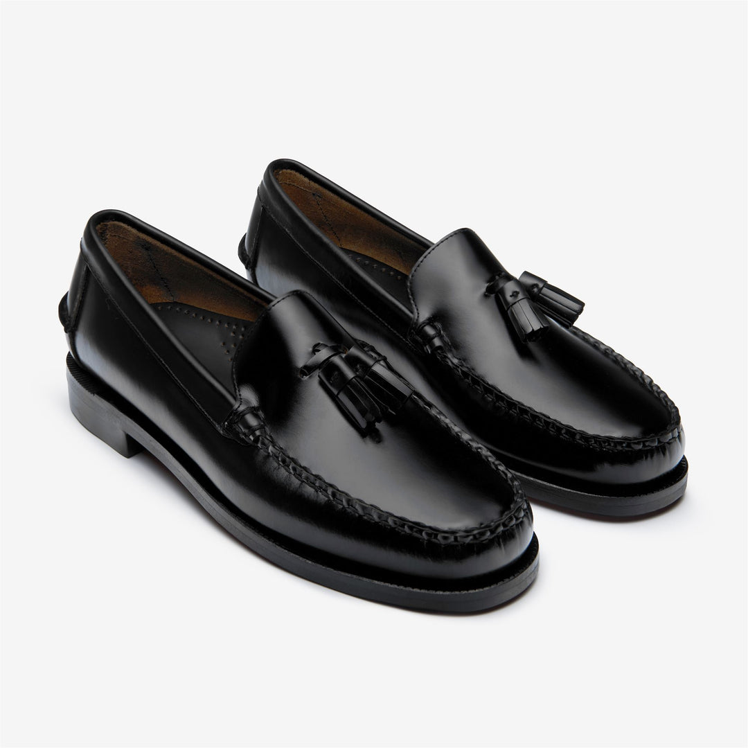 Schwarze Herren Leder Mokassin Loafer fürs Business main